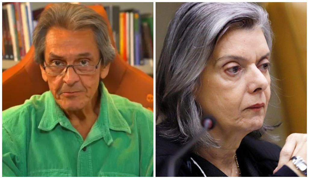 Montagem com Roberto Jefferson e Cármen Lúcia