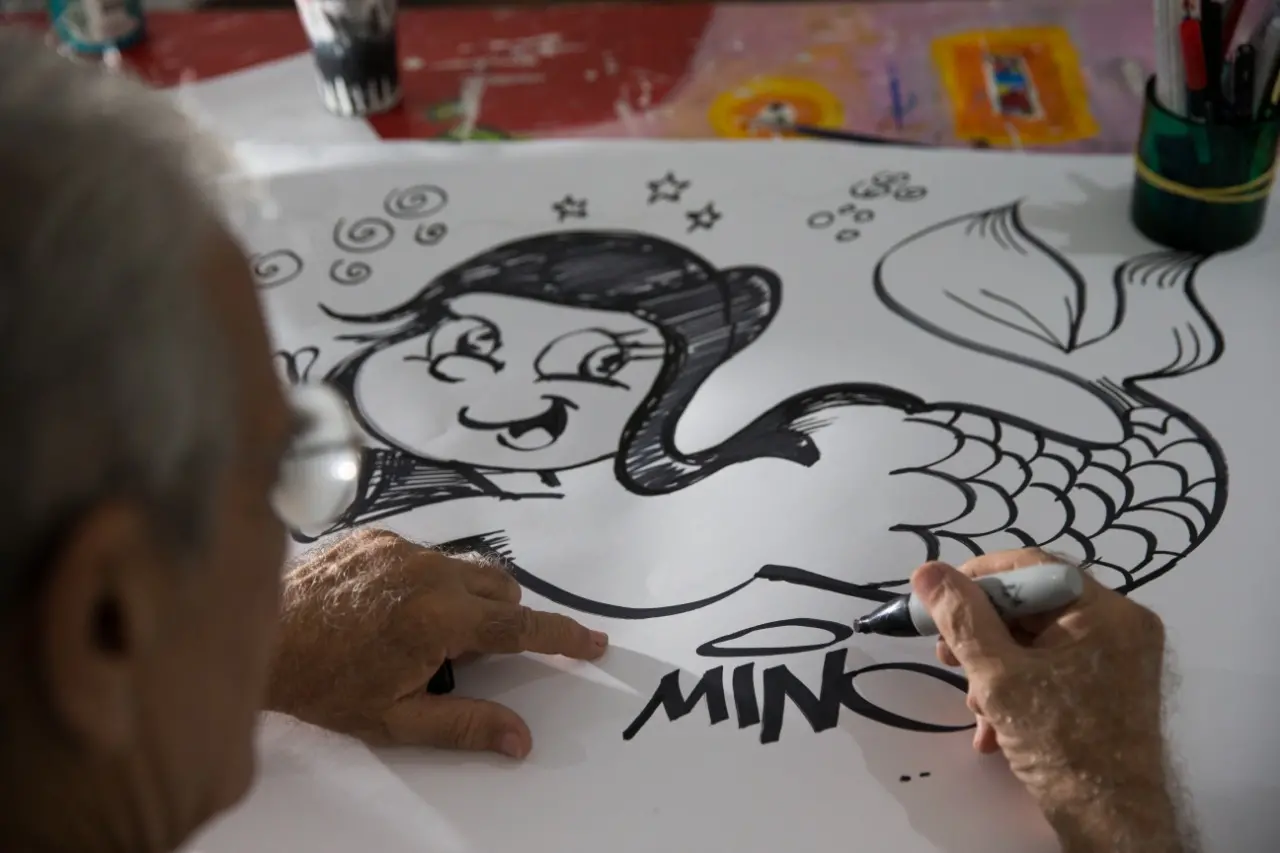 A graciosa sereia criada por Mino, símbolo da TV Verdes Mares, está presente no imaginário dos cearenses há mais de meio século