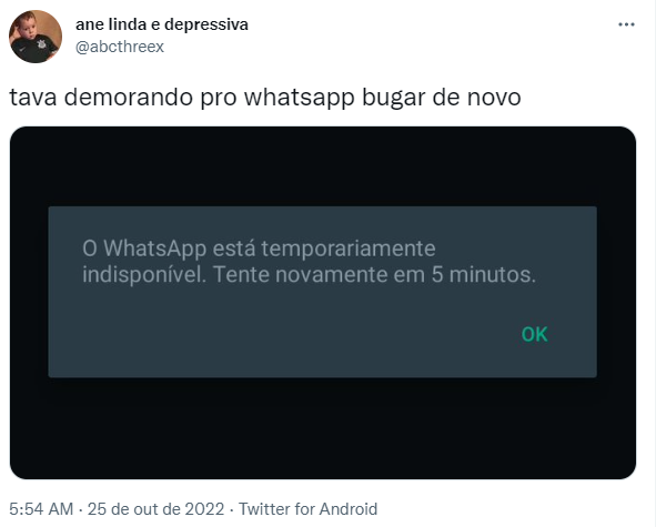 WHATSAPP APRESENTA INSTABILIDADE NESTA QUARTA-FEIRA - O Tabuleiro