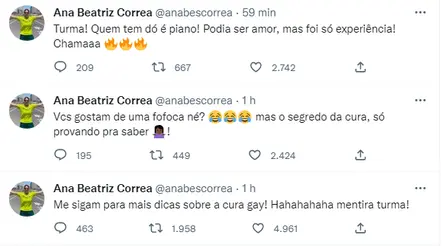 Imagem mostra montagem com tuítes