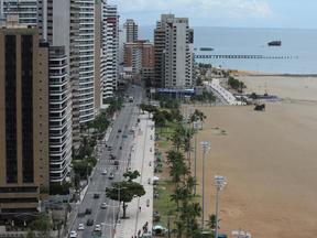 Rede hoteleira na avenida Beira Mar, em Fortaleza