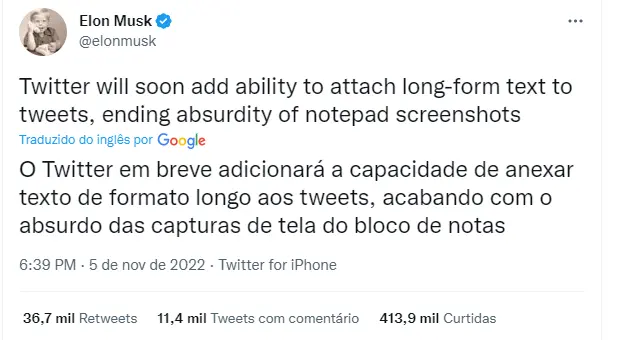 Publicação o Elon