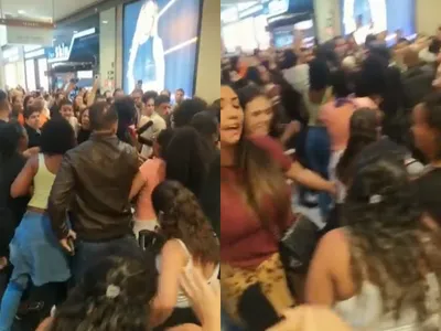 De acordo com a jovem, uma gestante e idosos foram derrubados na confusão