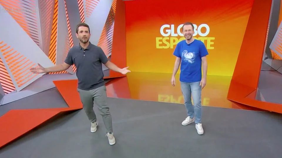 Tiago Leifert 'volta' ao Globo Esporte após 7 anos para aviso