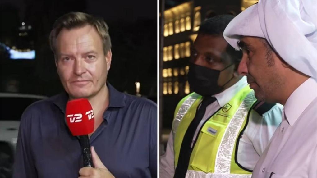 Equipe de reportagem dinamarquesa é impedida de gravar em uma das ruas de Doha, capital do Catar