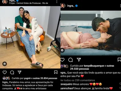 Ingra Soares manteve apenas duas fotos com o cantor no Instagram.