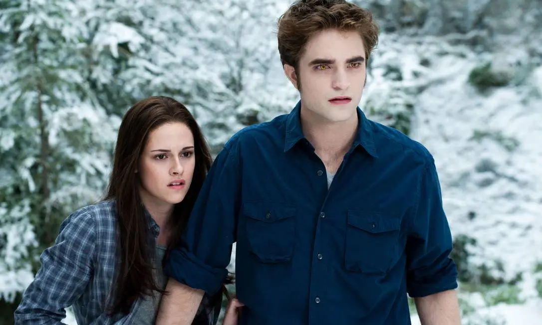 cena de Crepúsculo com Kristen Stewart, Robert Pattinson