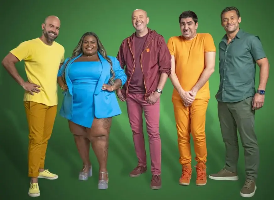 Alex Escobar, Jojo Todynho, Fred, Marcelo Adnet e Lucas Gutierrez na Central da Copa