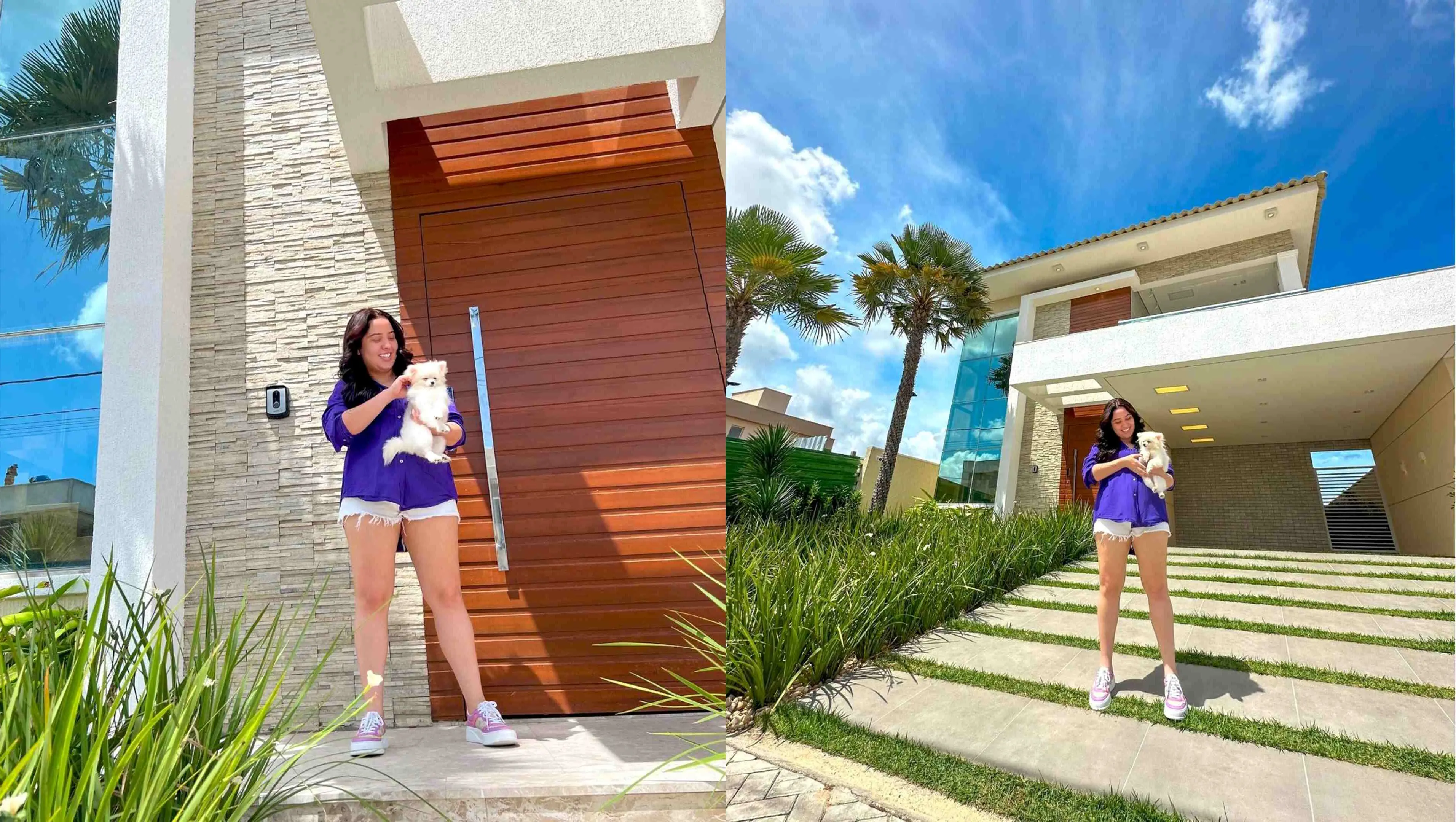 Cantora revelou imagens da fachada da residência em fotos nas redes sociais