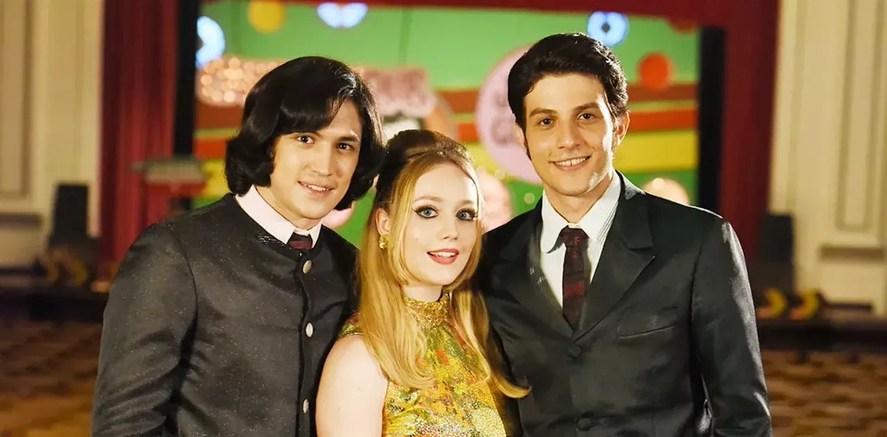 Gabriel Leone, Malu Rodrigues e Chay Suede como Roberto Carlos, Wanderléa e Erasmo Carlos, respectivamente