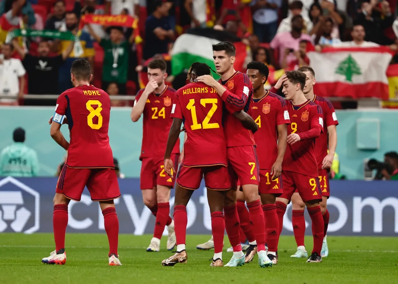 A Espanha lidera o Grupo E da Copa do Mundo