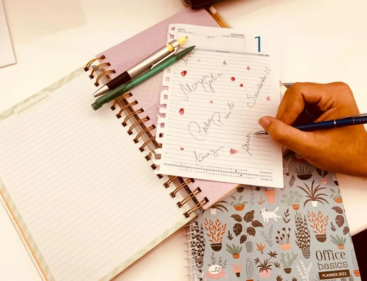 Cadernos antigos de escola