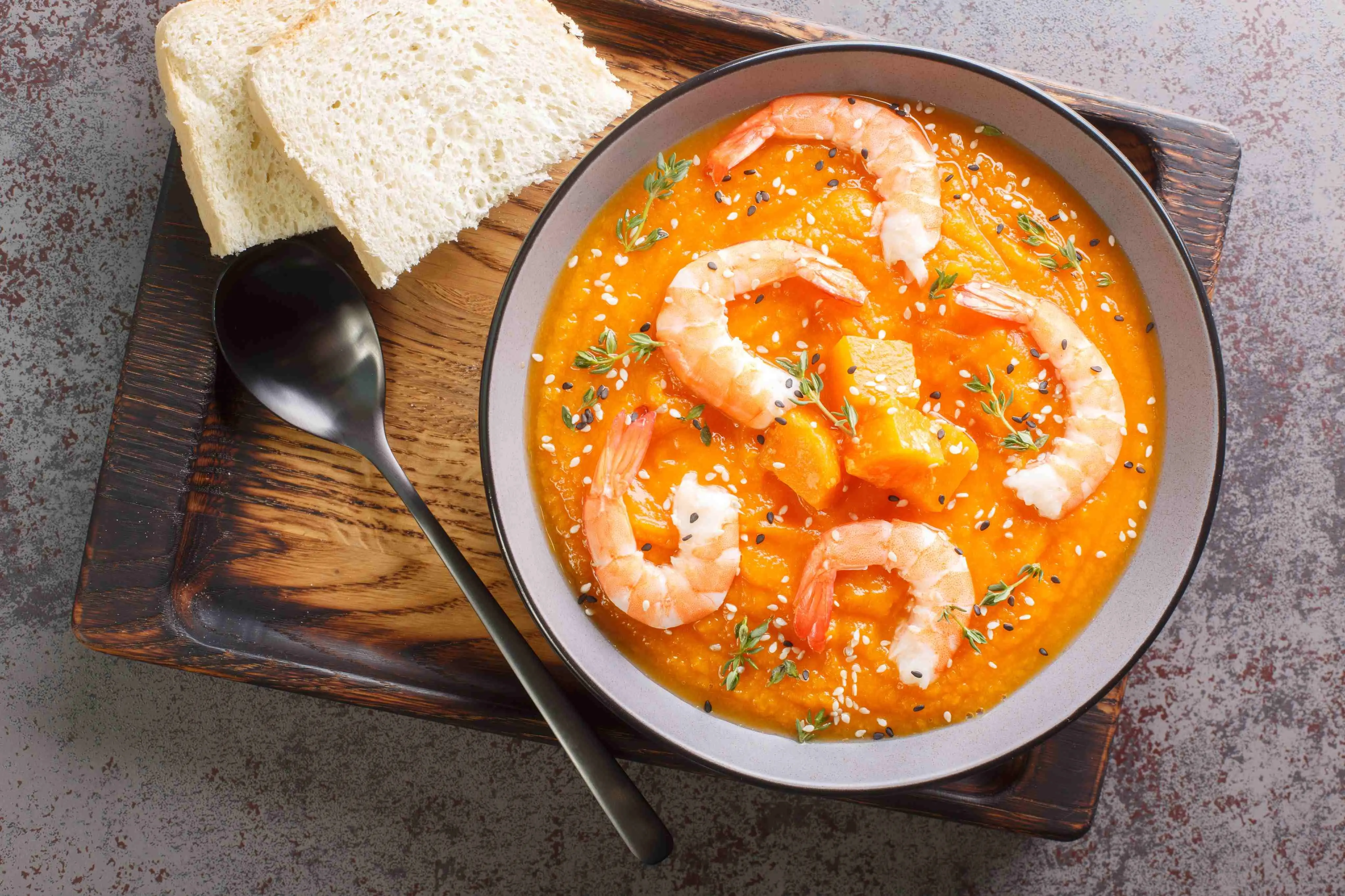 Camarão com abóbora