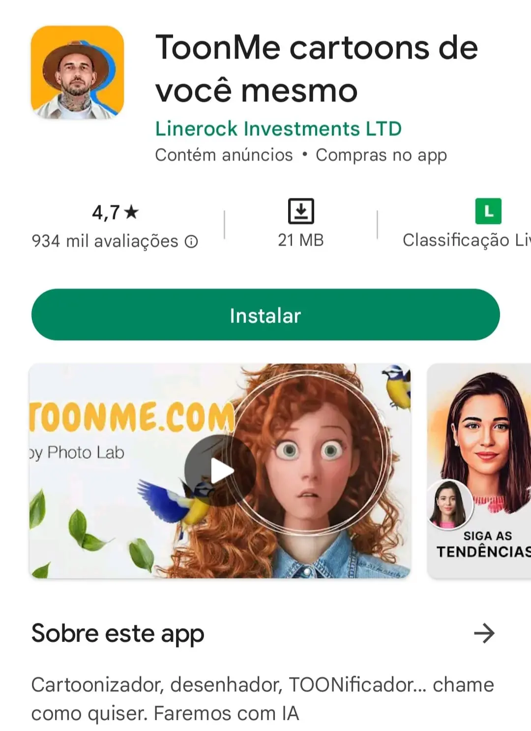 Aplicativo a ser baixado