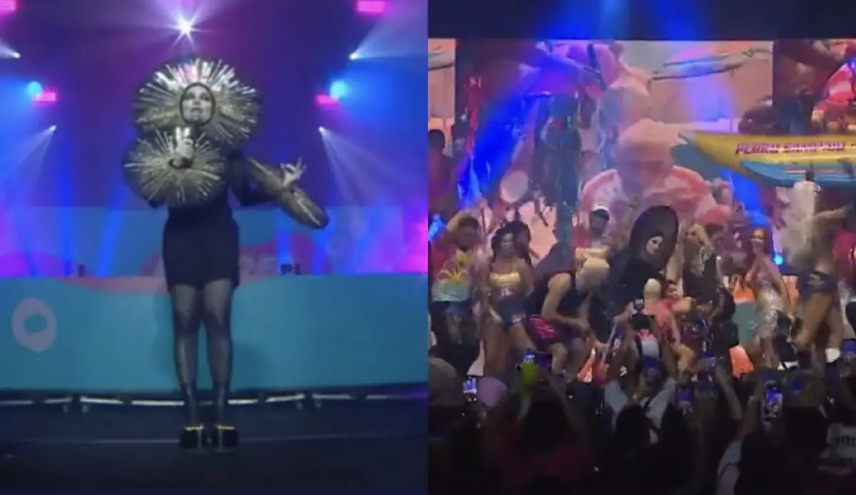 Capturas de tela da transmissão da farofa da gkay