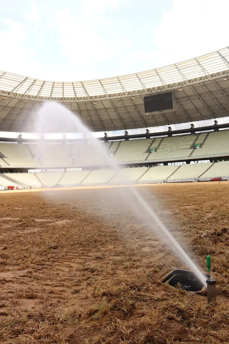 Estádio terá o dobro da drenagem.