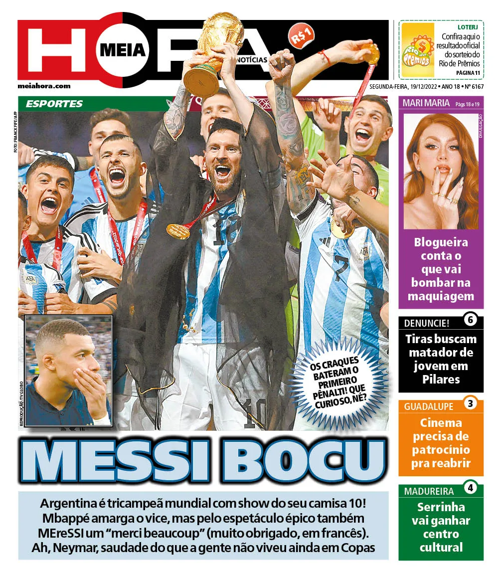 Capa do Meia Hora.