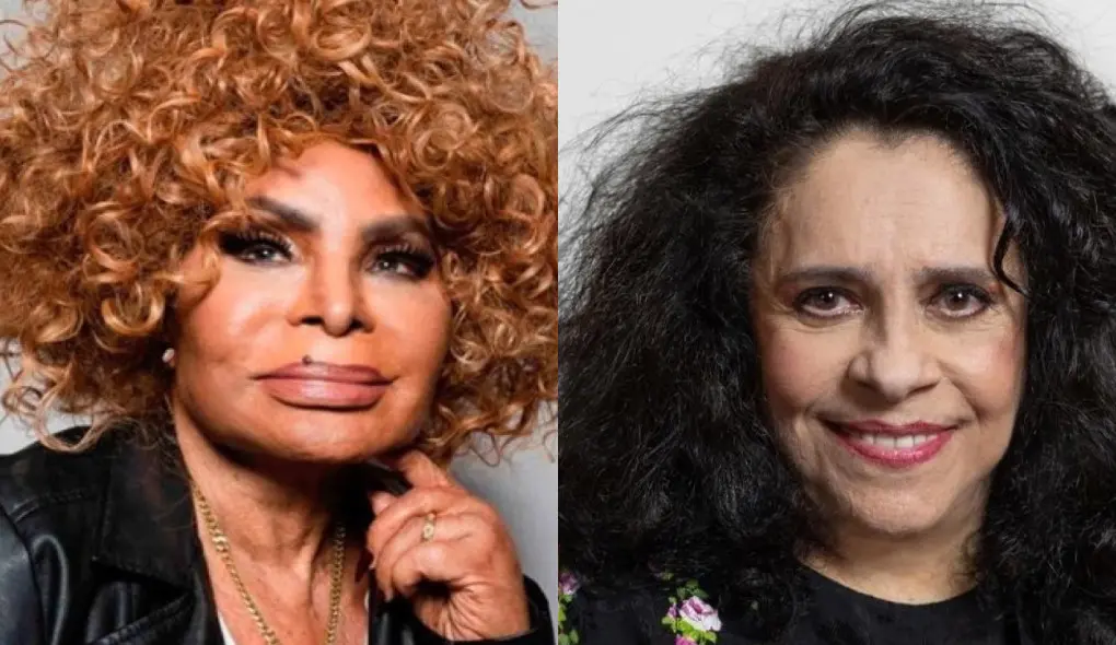 Montagem de fotos mostra Elza Soares à esquerda e Gal Costa à direita