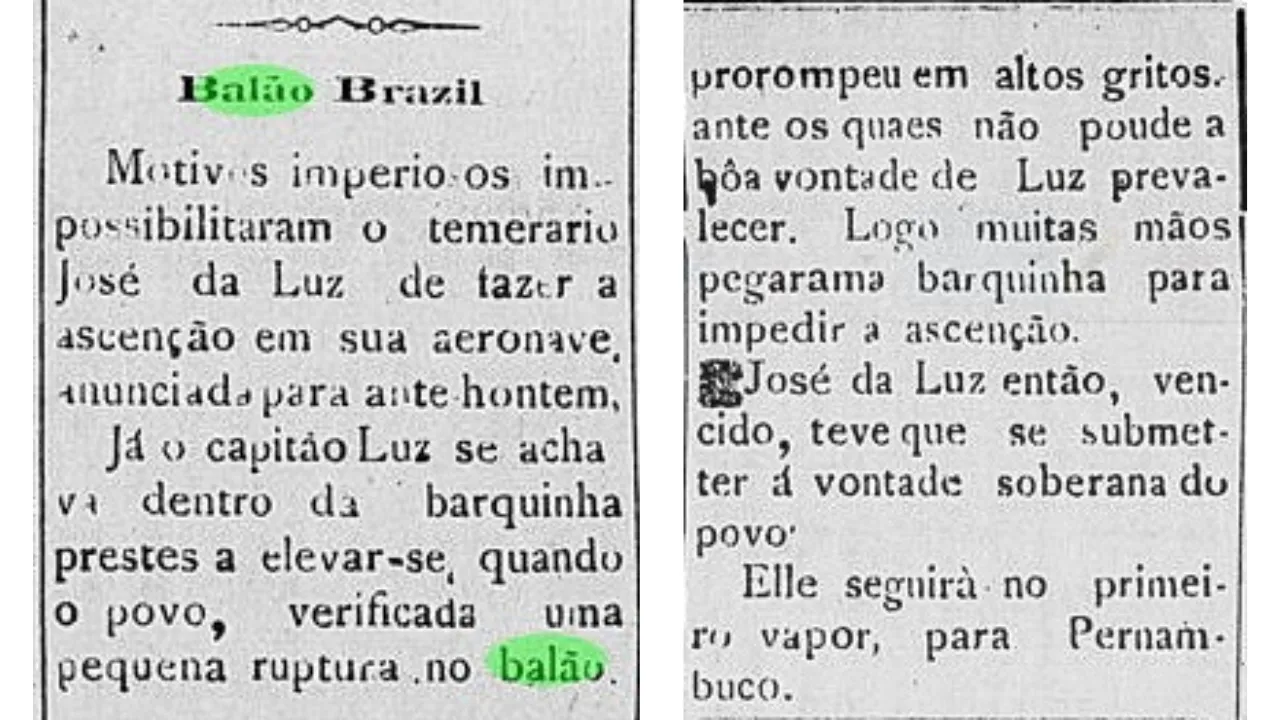 Jornal do Ceará noticiou o momento em que Zé da Luz deixou Fortaleza