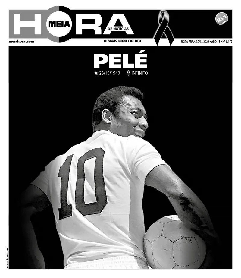 Capa do Jornal Meia Hora (RJ).