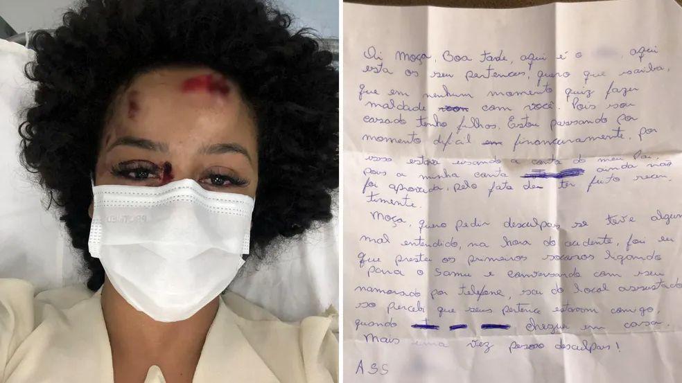 Passageira e carta de motorista