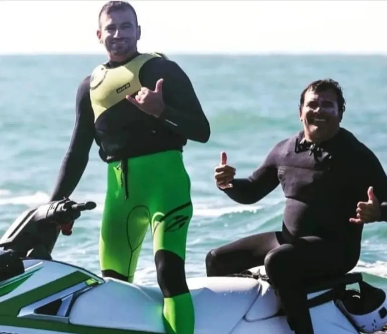 Thiago Jacaré e Marcio Freire foram amigos de longa data e companheiros de surf de ondas gigantes