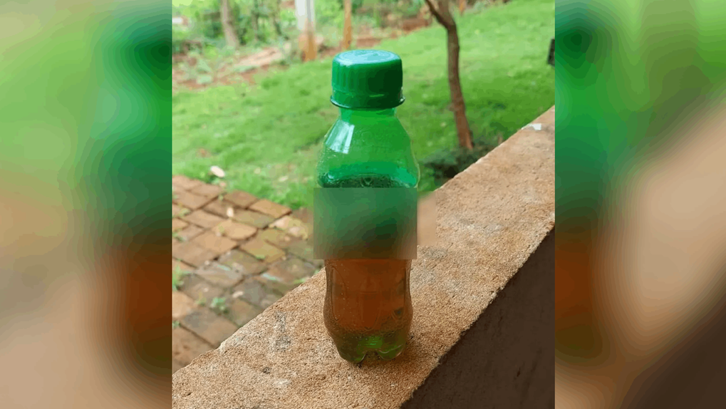 Veneno em garrafa de refrigerante