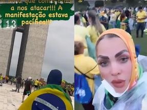 Pâmela Bório postou fotos dela, do filho e de outros apoiadores de Jair Bolsonaro