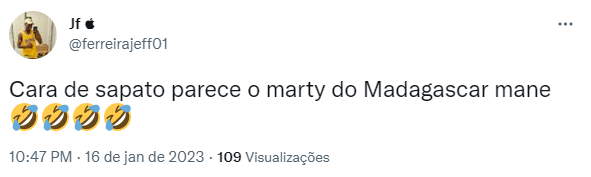 Em tweet, internauta compara semelhanças entre lutador Cara de Saparo com o persongem Marty, de Madagascar