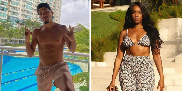 Jogador Yuri Lima e cantora Iza