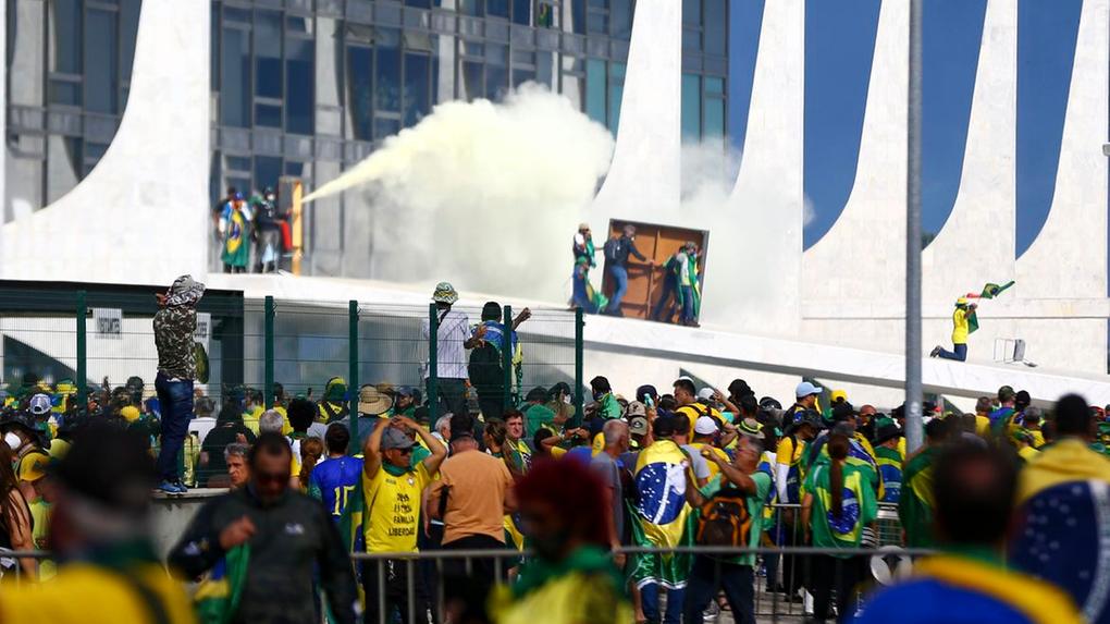 atos golpistas na sede dos Três Poderes em Brasília