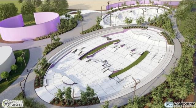 Pista onde será disputado o Mundial de Skate Street, em Sharjah, nos Emirados Árabes Unidos