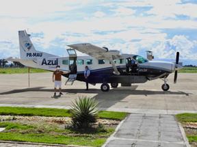 Aeronave Cessna Gran Caravan no solo de São Benedito