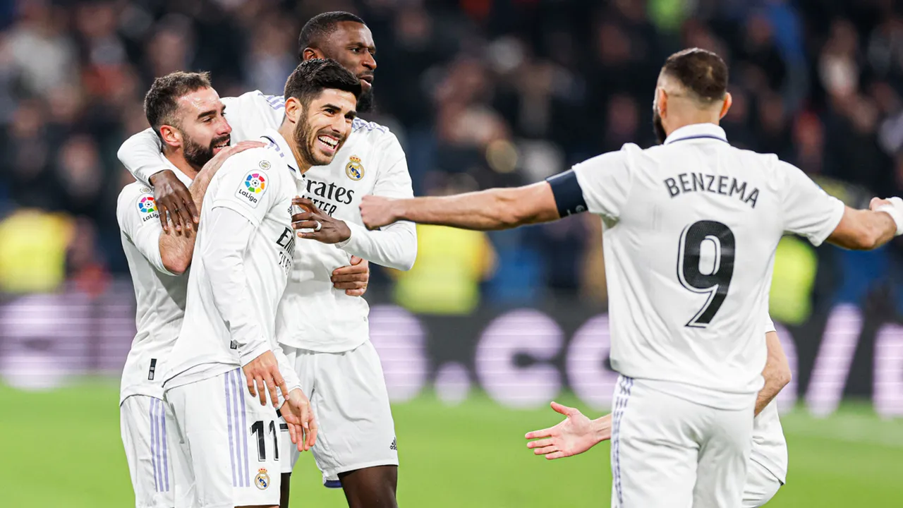 O Real Madrid venceu e encostou no Barcelona na classificação do campeonato espanhol