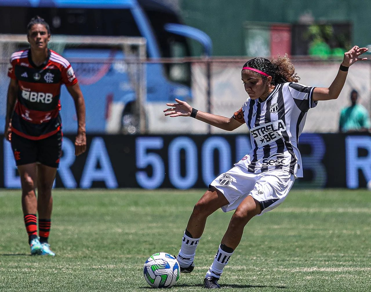 As meninas do Vozão foram dominadas, mas lutaram como puderam diante da forte equipe do Flamengo