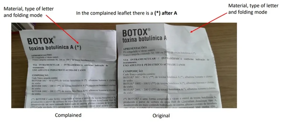 Há diferenças, também, na bula do produto.