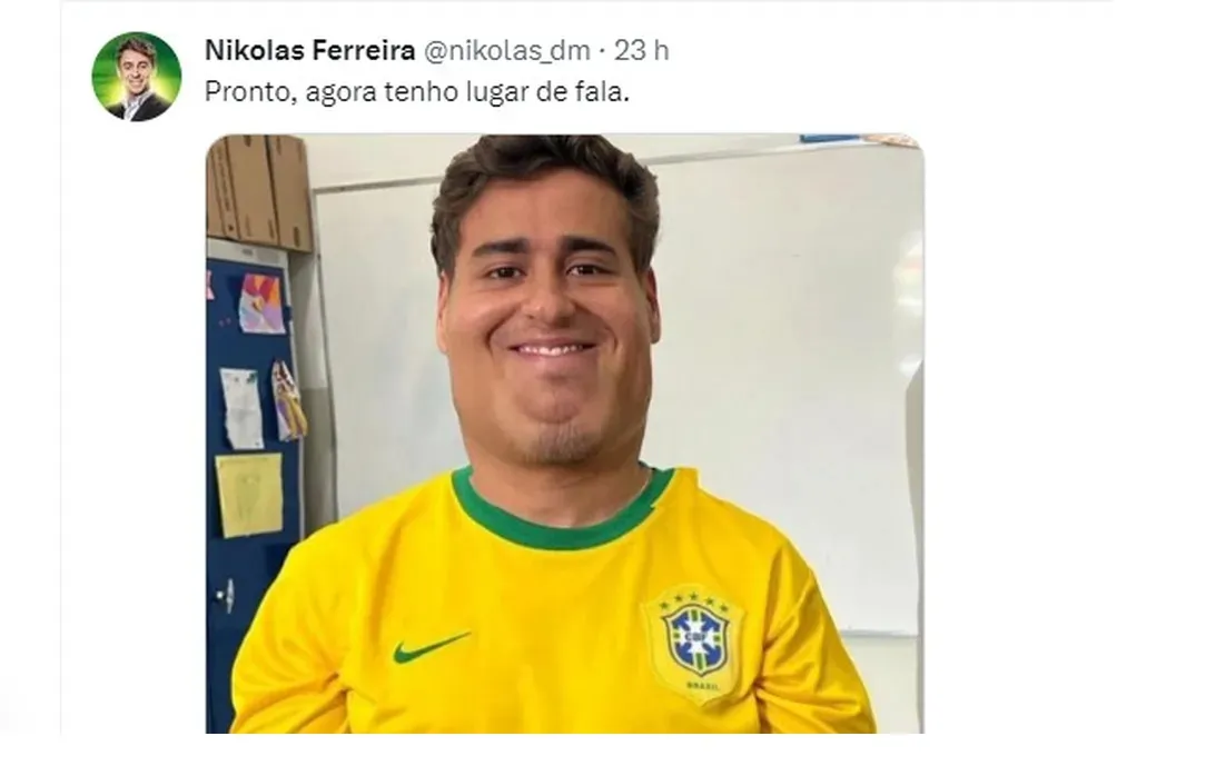 Postagem feita por deputado em rede social