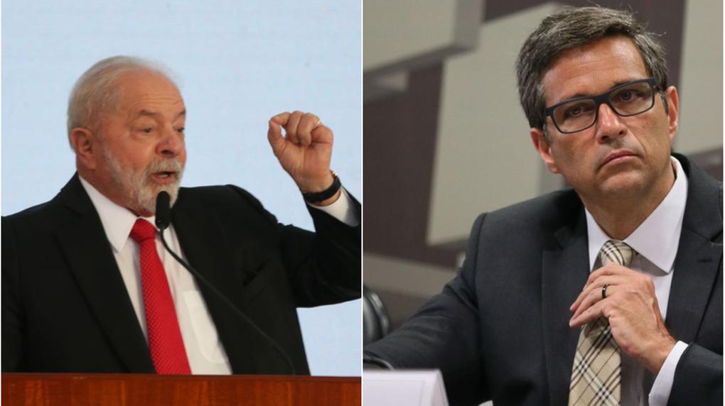 Montagem mostra Lula à esquerda e Campos Neto à direita
