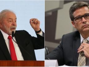 Montagem mostra Lula à esquerda e Campos Neto à direita