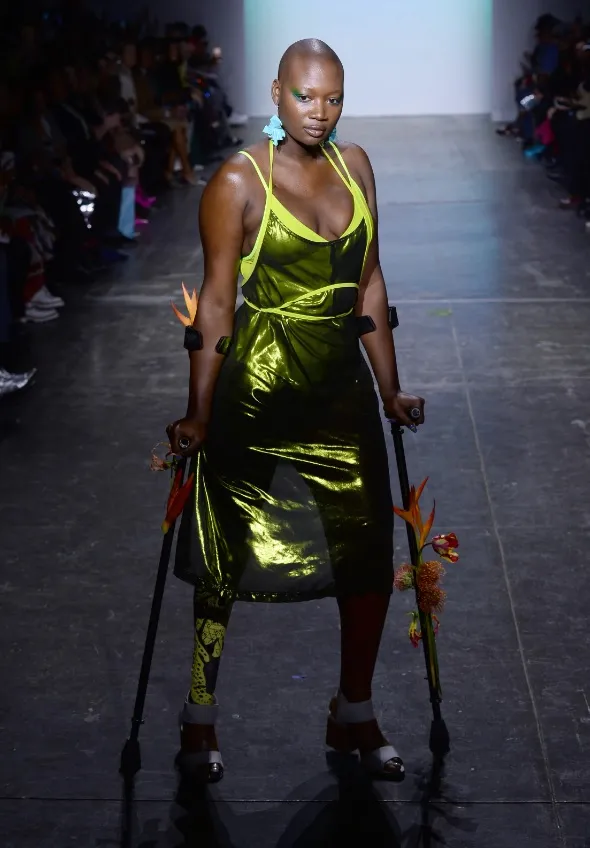 Mama Cax em desfile na Semana de Moda de Nova York