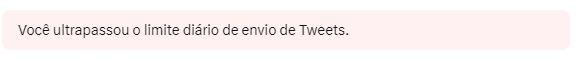 Mensagem do twitter