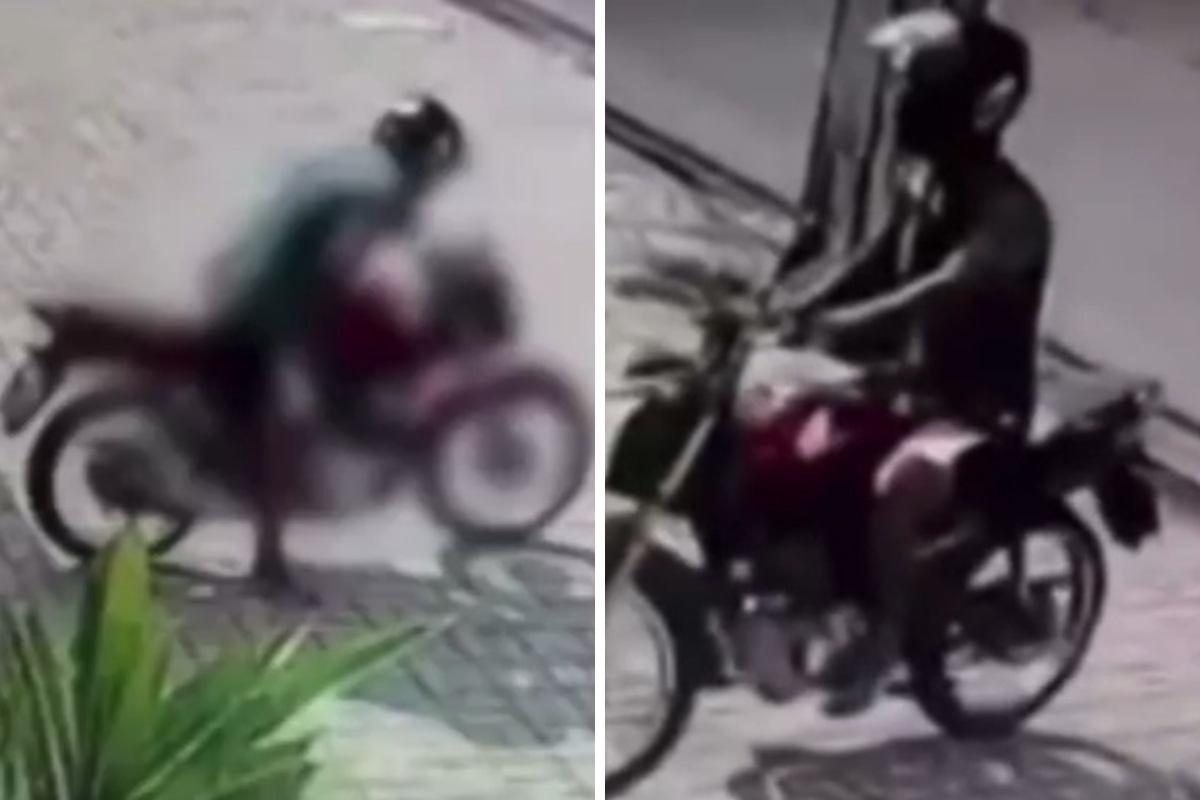 Captura de tela de vídeo de motociclista que estaria se masturbando na frente de mulheres em Fortaleza