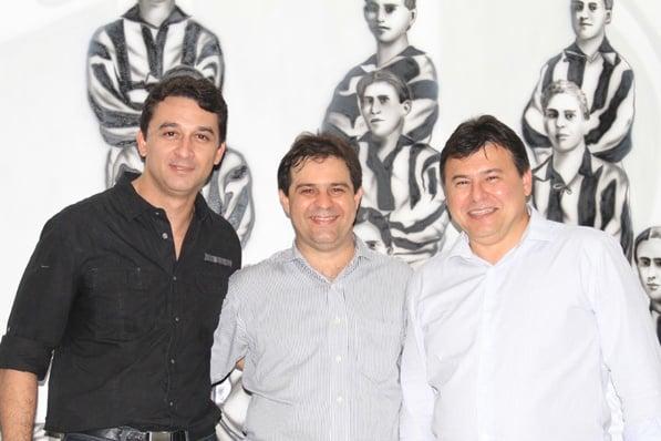Carlos Moraes com Evandro Leitão e Robinson de Castro