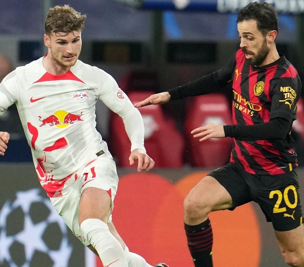 City empata com RB Leipzig no jogo de ida das oitavas da Champions