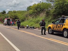 Colisão frontal entre duas motos deixa dois mortes, entre Acopiara e Iguatu, em 22 de fevereiro.