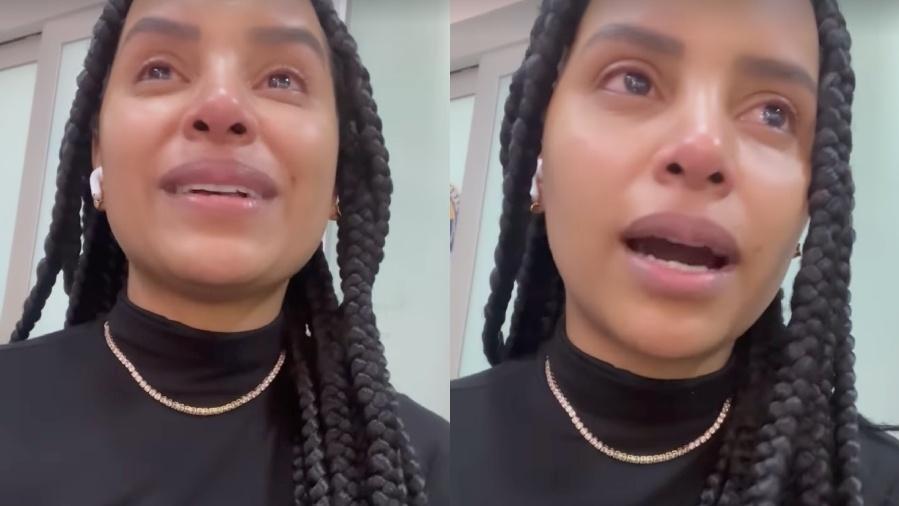 Gleici Damasceno chorando em vídeo no Instagram