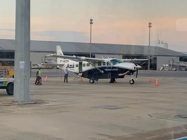 Visão da aeronave que nos levaria até Sobral