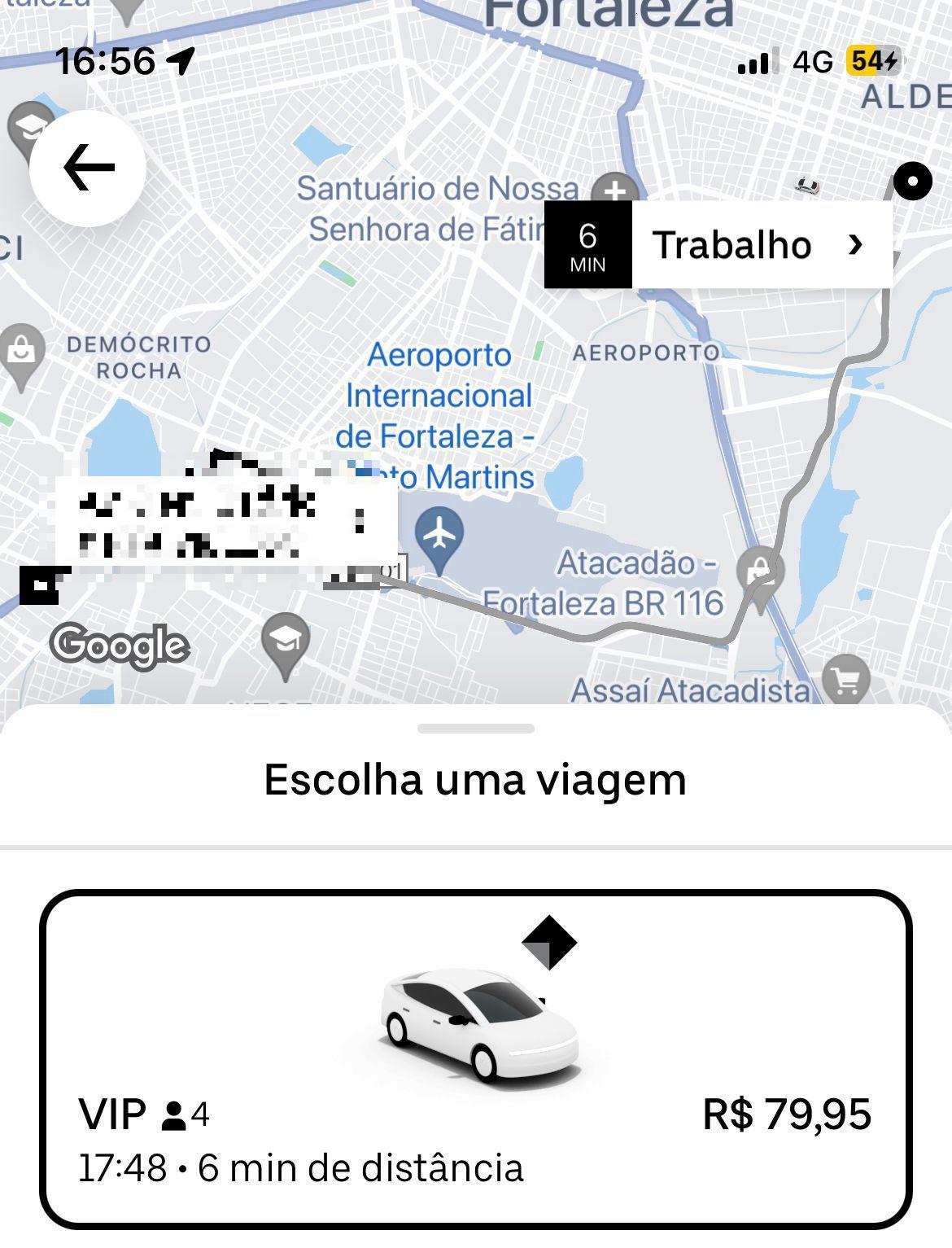 print valor do Uber