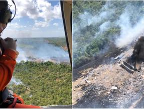 incêndio em região cercada por vegetação em Maceió