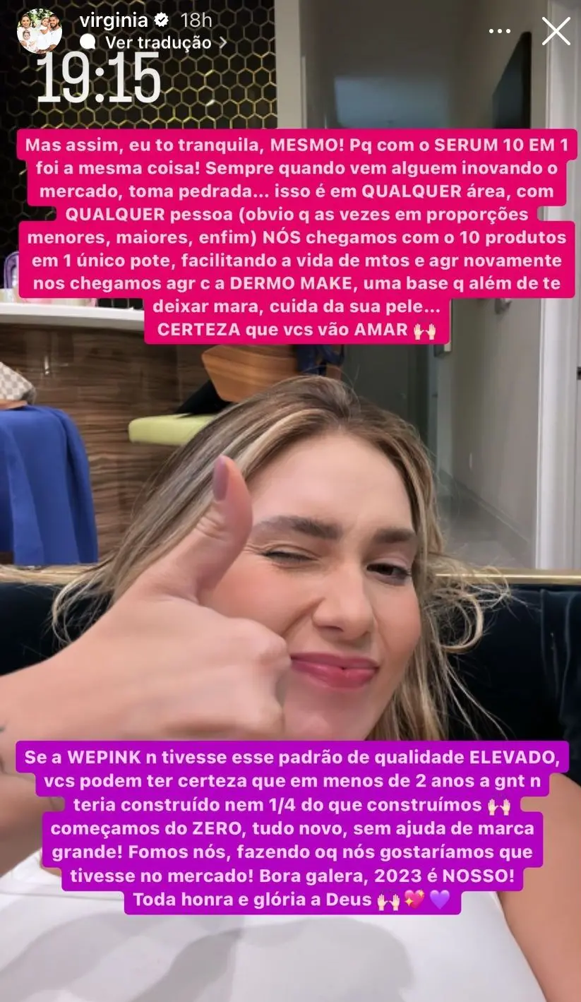 Print do Instagram de Virginia